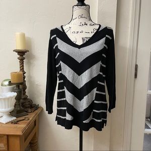 Dana Buchman Striped Vneck Sweater